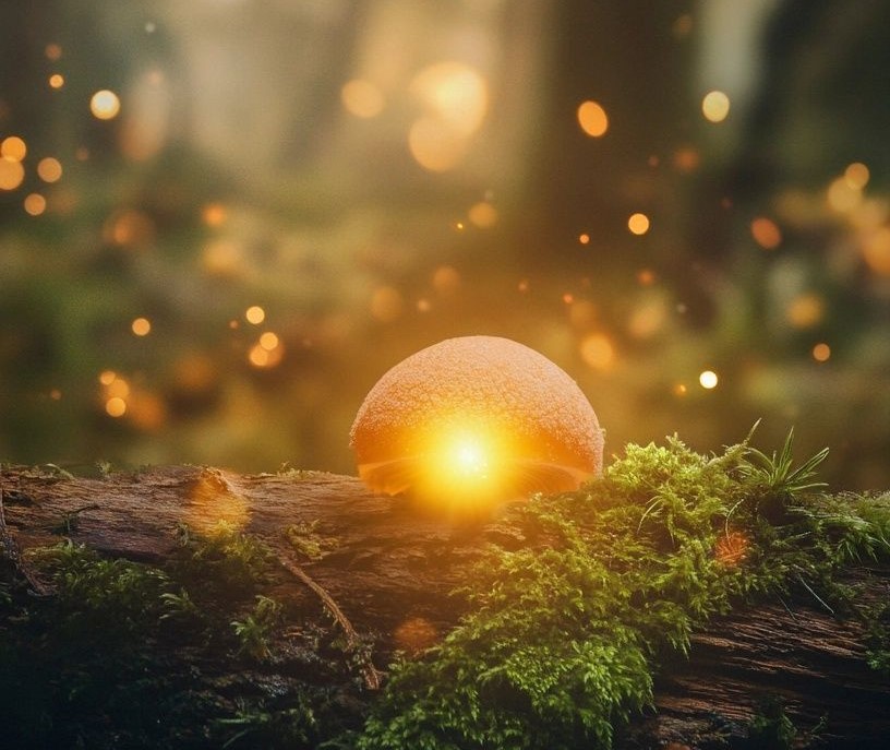 Baum durchtränkt mit Licht